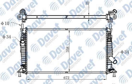 ORIS BFR501016 Motor Su Radyatoru Brazing Focus Ii 04-12 Cmax 1.6ti 1.8 2.0 05-07-10 Volvo S40 1.6 1.8 2.0 C30 C70 V50 Manuel Sanzuman ***